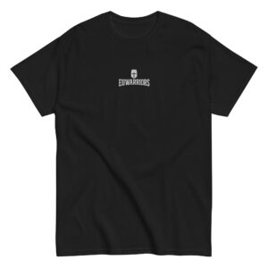 unisex-classic-tee-black-front-6a0b2c8fdad34.jpg Euwarriors Logo Tee (White Logo)